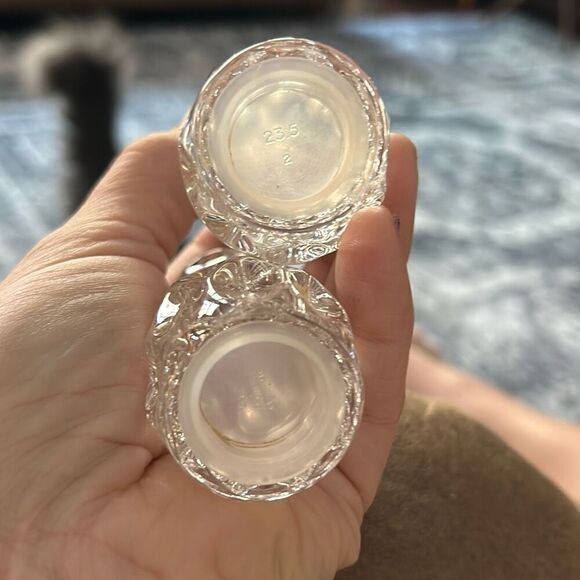 Vintage Set King Edward by GORHAM CRYSTAL 2 3/4" Salt & Pepper Shakers - Picture 4 of 6